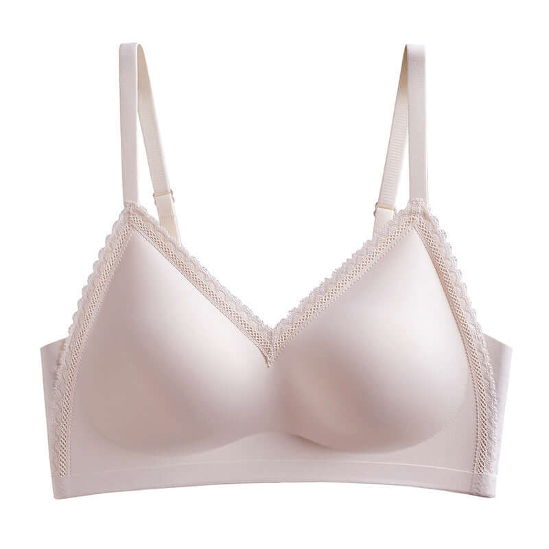 French Lace Latex No Steel Ring Bra