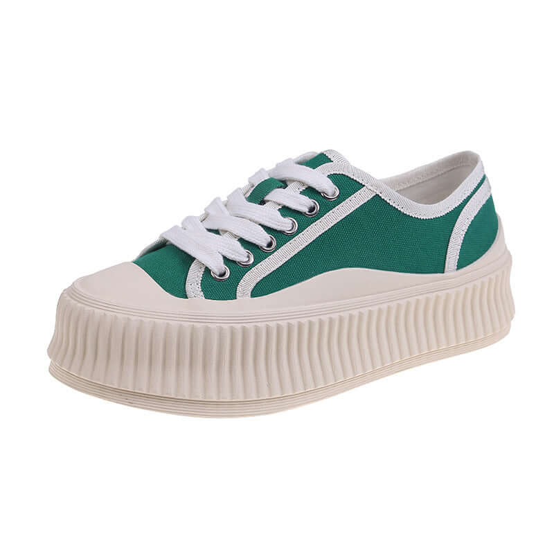 South Korea ULZZANG thick student casual shoe cookie canvas shoes female summer thin section 2021 new breathable