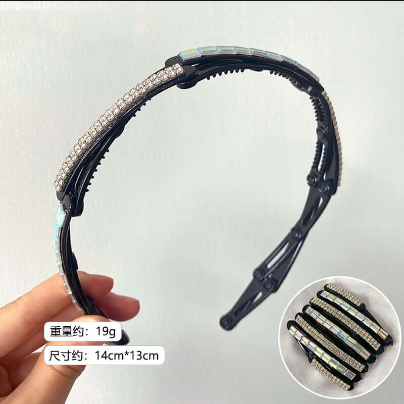 Telescopic headband hair bundle new portable folding out of the hair card summer invisible band tooth fashion headband female