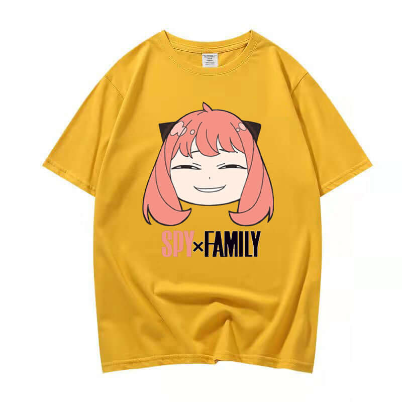 2022 new anime character spy play around the house printing round neck men and women short sleeve T-shirt one piece on behalf of the hair