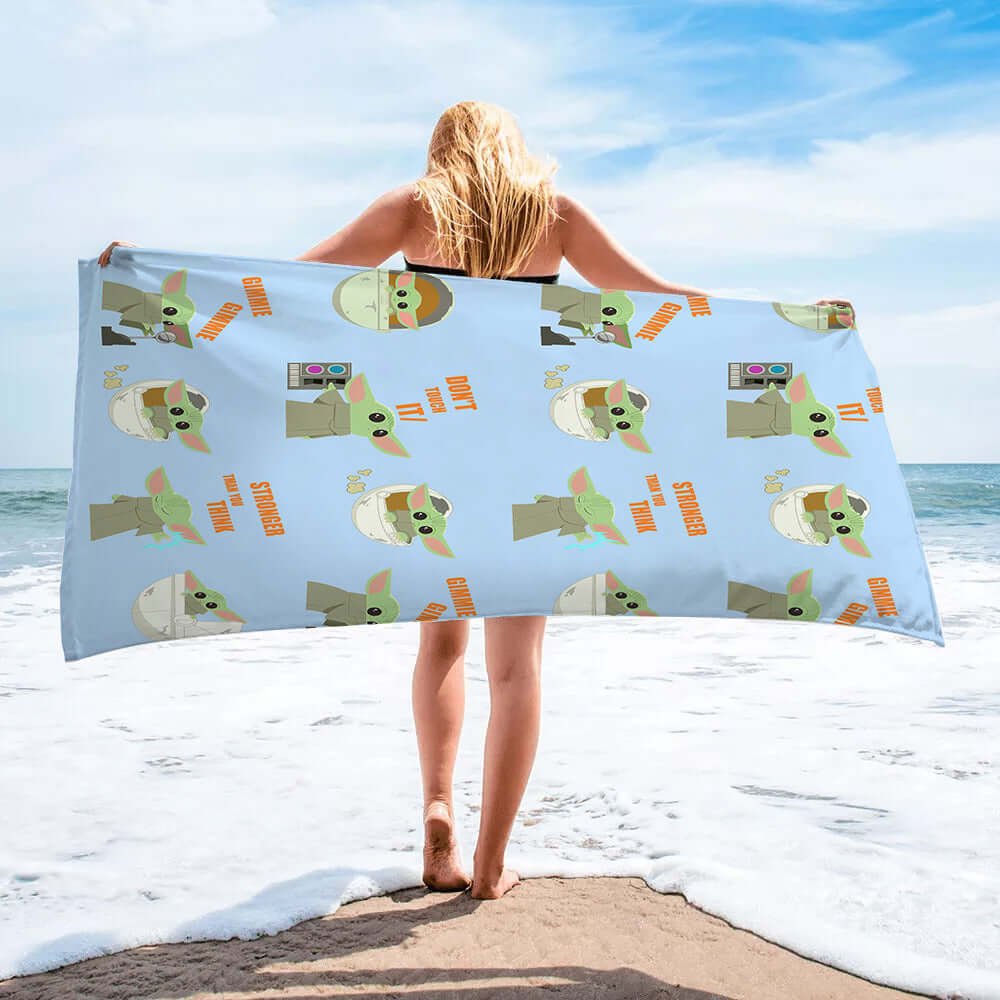 Cross-border special for microfiber printing beach towel custom print swimwood sweat beach seat patinawear bath towel