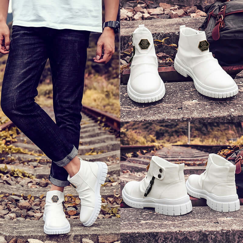 summer martin boots men's waterproof high-top sneakers men's tooling boots outdoor men's shoes men's casual shoes