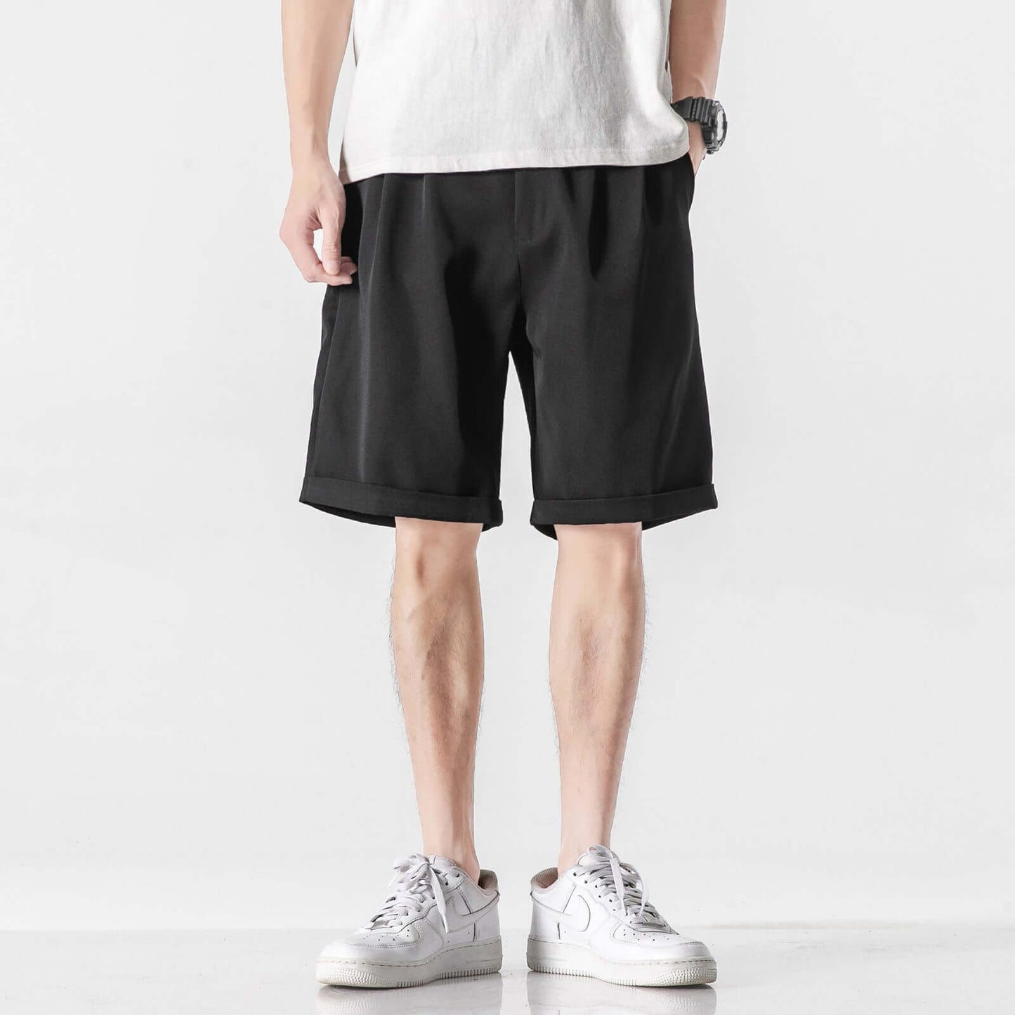 Youth Korean Slim Fit Silk Shorts