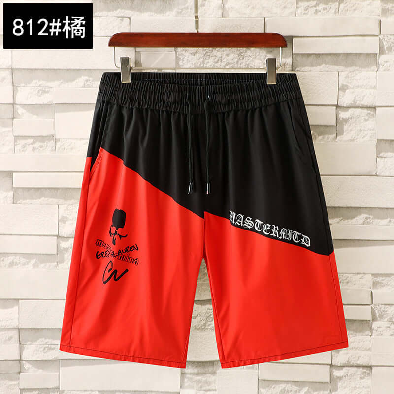 Summer new casual pants men's goods trend straight loose ice silk shorts tide card thin five pants beach pants