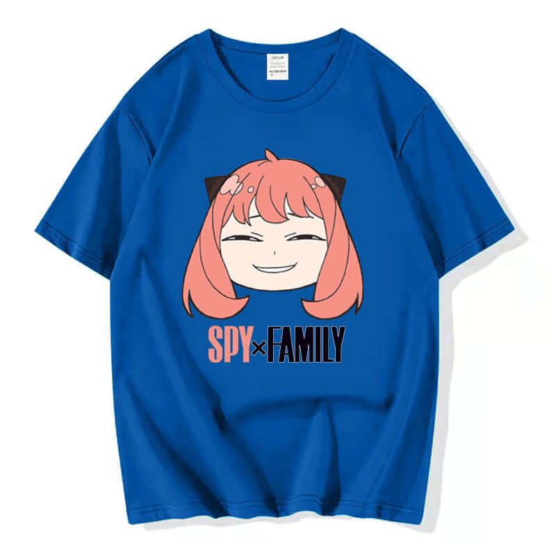 2022 new anime character spy play around the house printing round neck men and women short sleeve T-shirt one piece on behalf of the hair