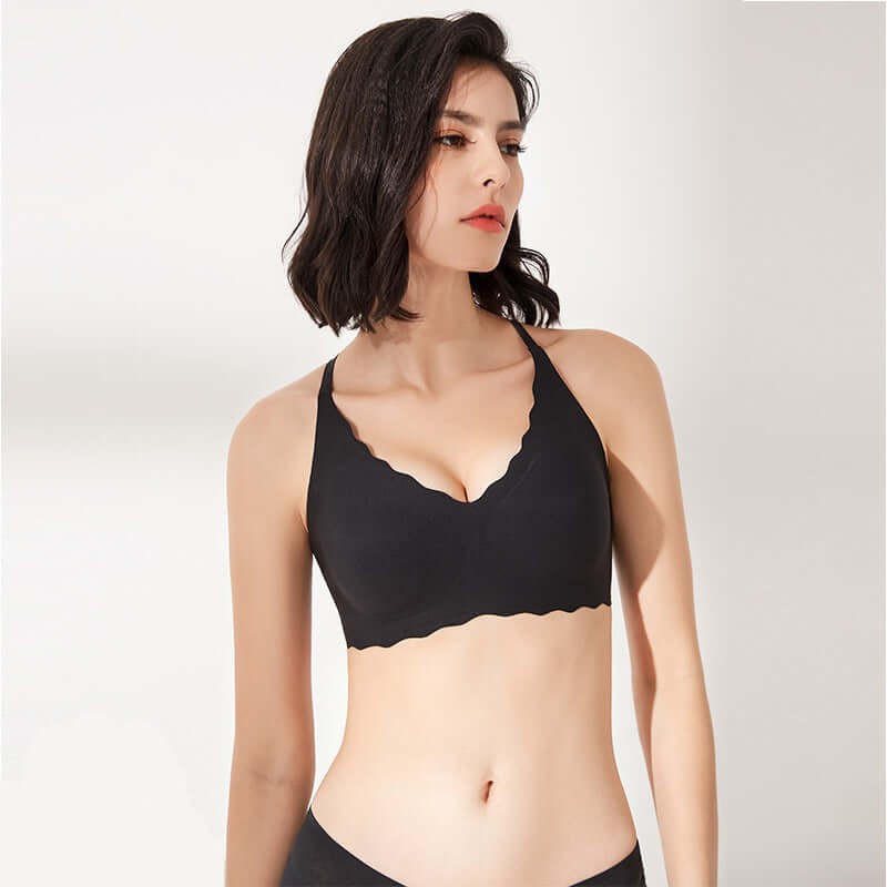 Cross Strap Back French Bra