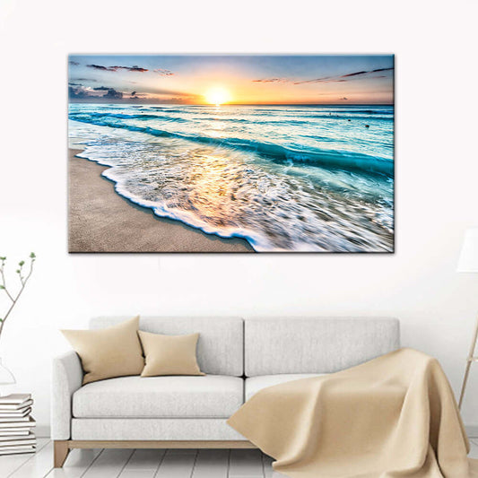 Amazon Blue Landscape Frames Capsules Injection Sunset Seaside Bathroom Hanging Painting Beach Modern Home Decorative Painting