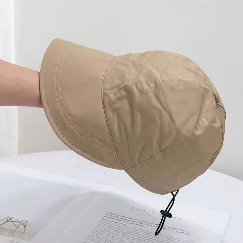 Summer sunscreen hat trending fashion drawstring foldable face small baseball fisherman hat