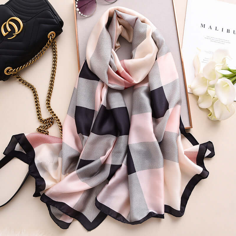 Summer sunscreen beach silk scarf Korean lotus lotus blossamer silk scarf simulation silk scarf female shawl