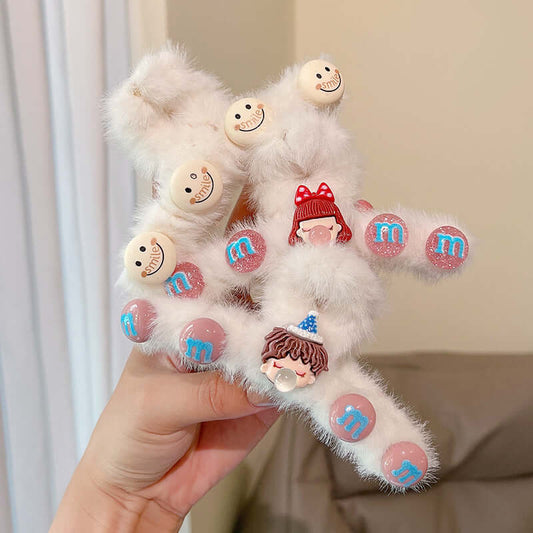 Hairpool plush grip 2021 new female Maoqiu winter large shark hair card back brain spoon clip head