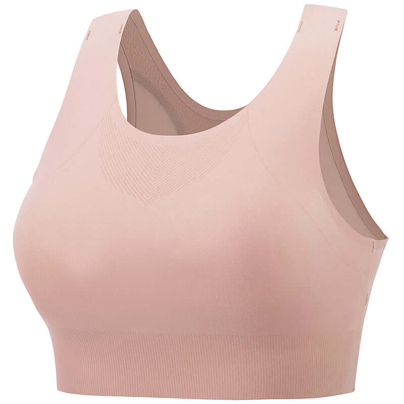 No trace breathable mesh shockproof sports underwear female yoga running fitness outer pendant vest large size sports bra