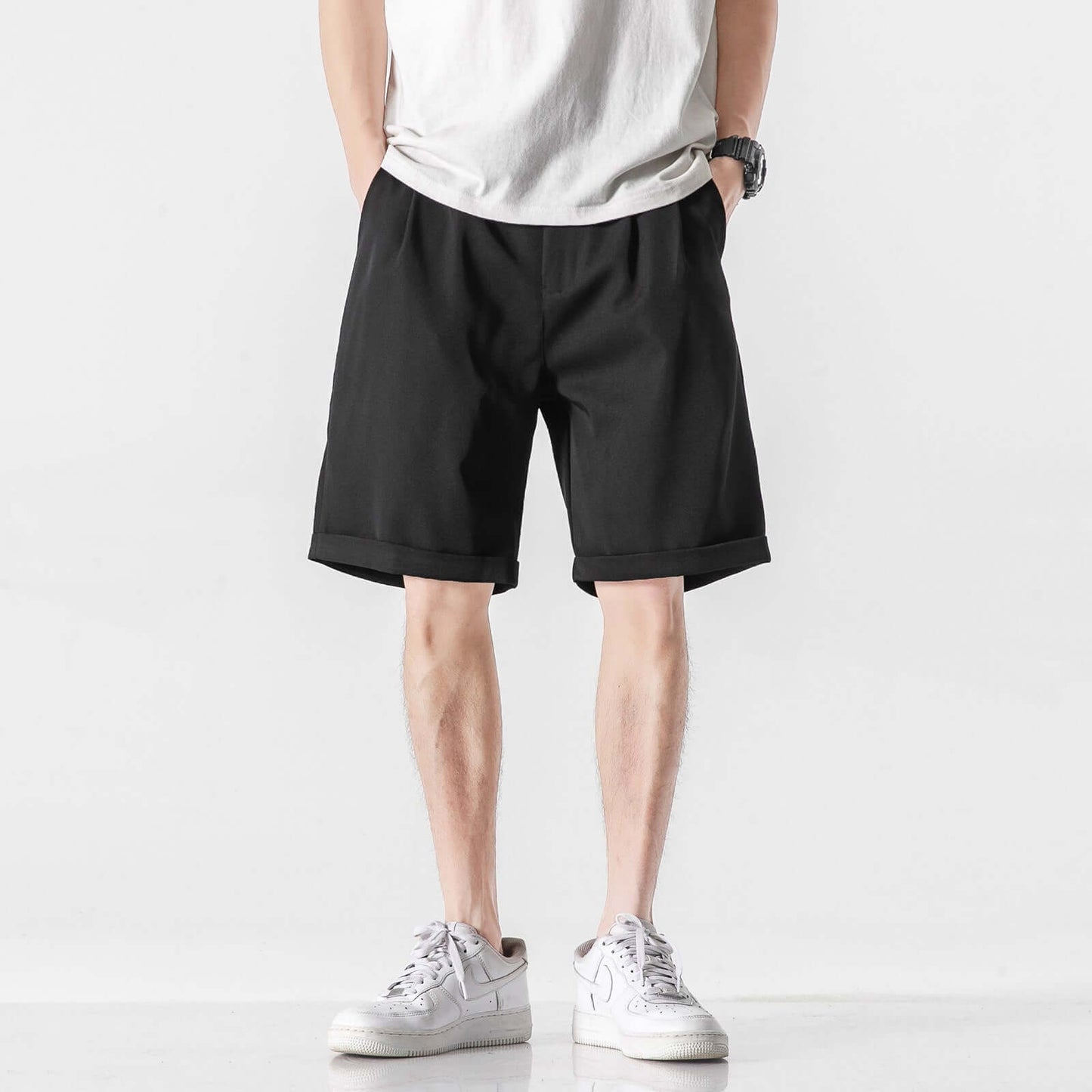 Youth Korean Slim Fit Silk Shorts