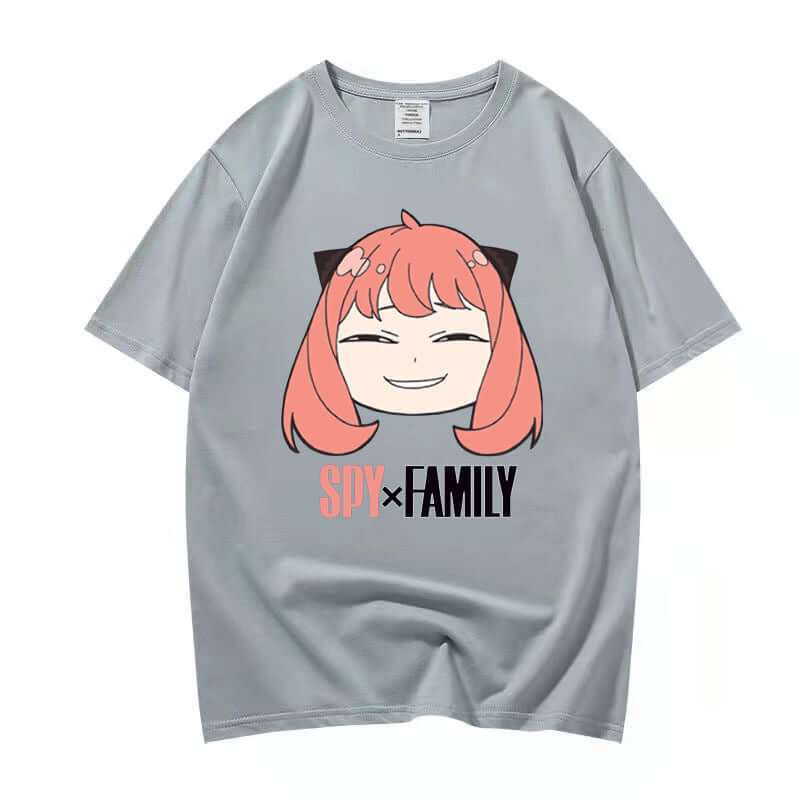 2022 new anime character spy play around the house printing round neck men and women short sleeve T-shirt one piece on behalf of the hair