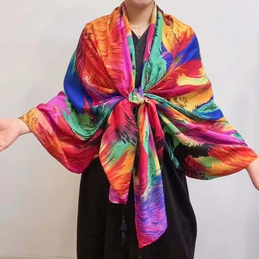 Ladies Long Fashion Silk Shawl ~ Asian Flavor ~ Many Variations