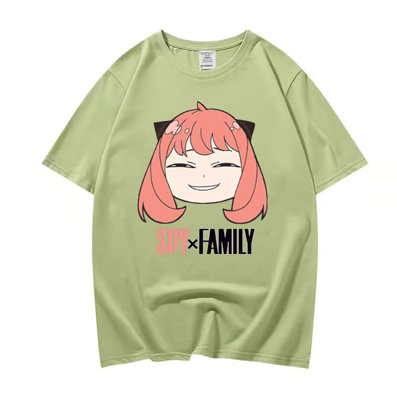 2022 new anime character spy play around the house printing round neck men and women short sleeve T-shirt one piece on behalf of the hair