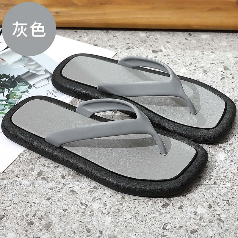 Slippers men's summer wear non-slip Ins tide beach wear-resistant soft bottom interior couple