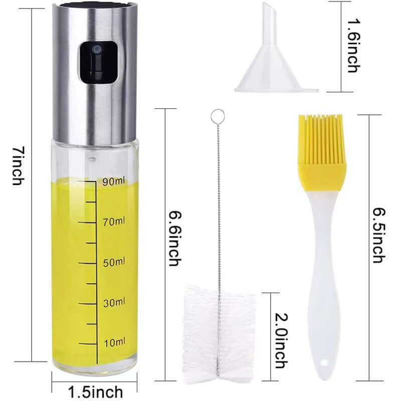 Oil spray bottle push type stainless steel oil bottle glass barbecue oil can sprayer seasoning bottle oil and vinegar bottle amazon