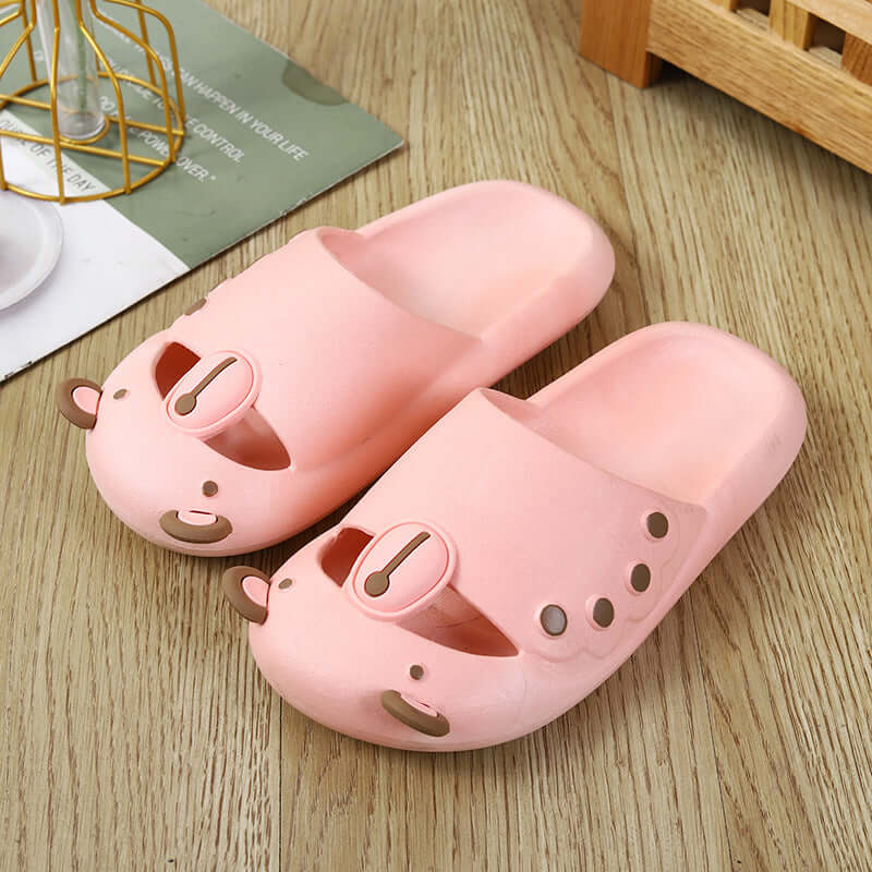 Baotou semi-slippers women's summer new cute thick-soled student word sandals and slippers women's hole shoes women's foreign trade distribution