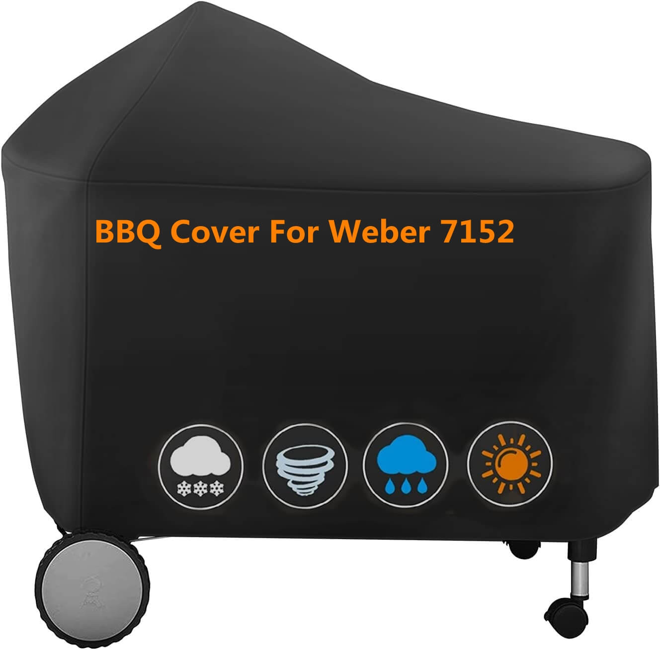 Anti-Dust BBQ Grill Cover For Weber 7152 Waterproof Charcoal Grills BBQ Covers Outdoor Camping Barbeque Cover Rain Protective