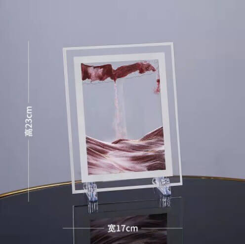 3D Moving Sand Art Picture Round Glass Deep Sea Sandscape In Motion Display Flowing Sand Frame Sand Painting