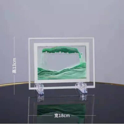 3D Moving Sand Art Picture Round Glass Deep Sea Sandscape In Motion Display Flowing Sand Frame Sand Painting