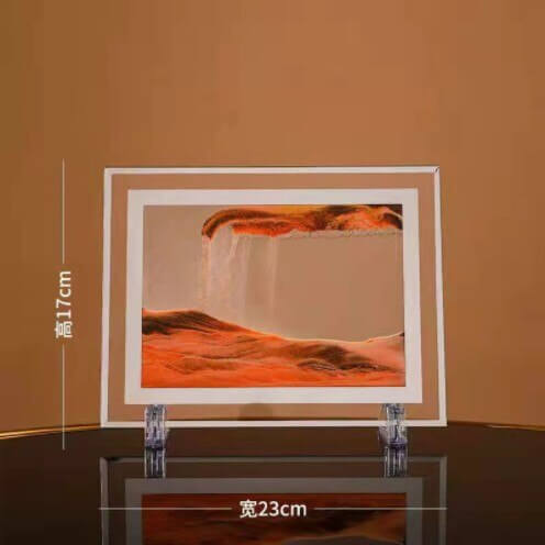 3D Moving Sand Art Picture Round Glass Deep Sea Sandscape In Motion Display Flowing Sand Frame Sand Painting