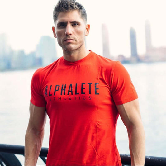 Mens T Shirt Fashion Streetwear-Fitness