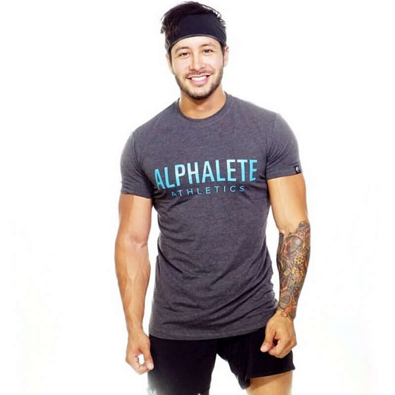 Mens T Shirt Fashion Streetwear-Fitness