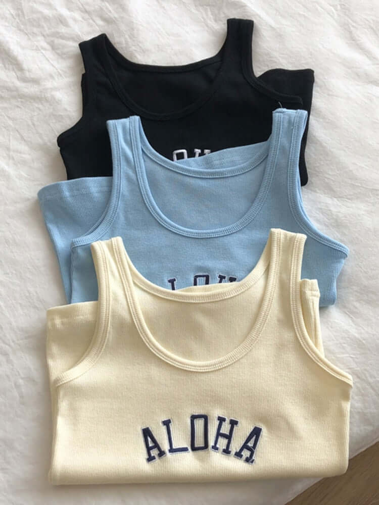 Summer Knitted 'Aloha' Tank Top