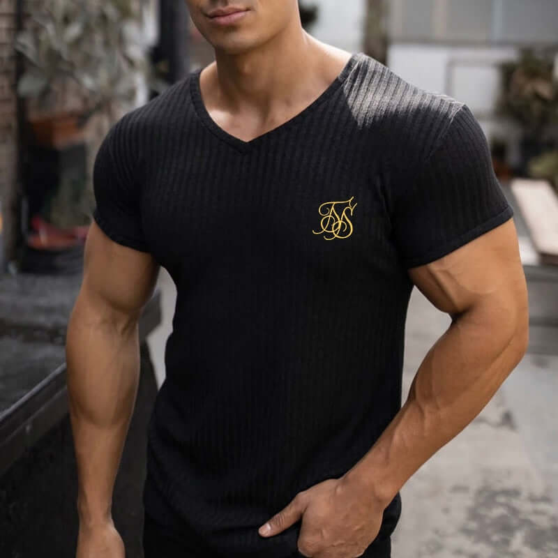 Men's Fashion Silk Shirt - Sport Trend Compression Styling