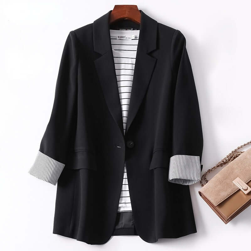 Ladies Long Sleeve Spring Casual Blazer New Fashion Business Plaid Suits Women Work Office Blazer Women Coats  Woman Jacket