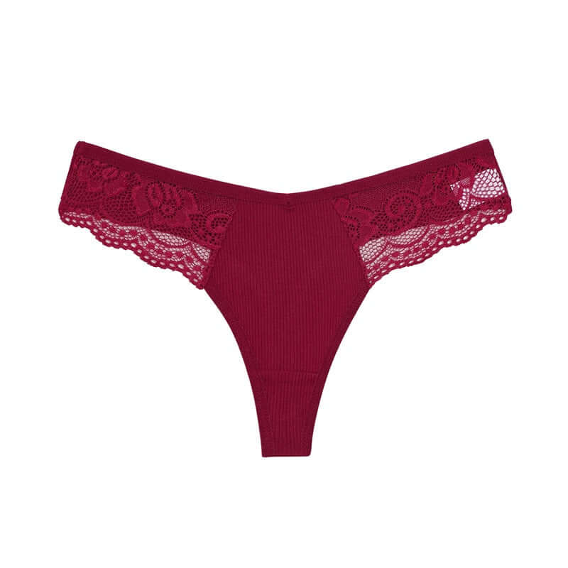 V-Waist Lace Thongs for Women