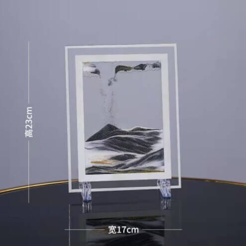 3D Moving Sand Art Picture Round Glass Deep Sea Sandscape In Motion Display Flowing Sand Frame Sand Painting