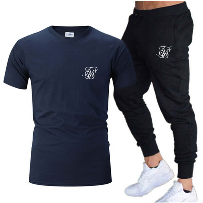 Men's Sporty Fashion Leisure 2 Pc. Tracksuit- Many Color Variations