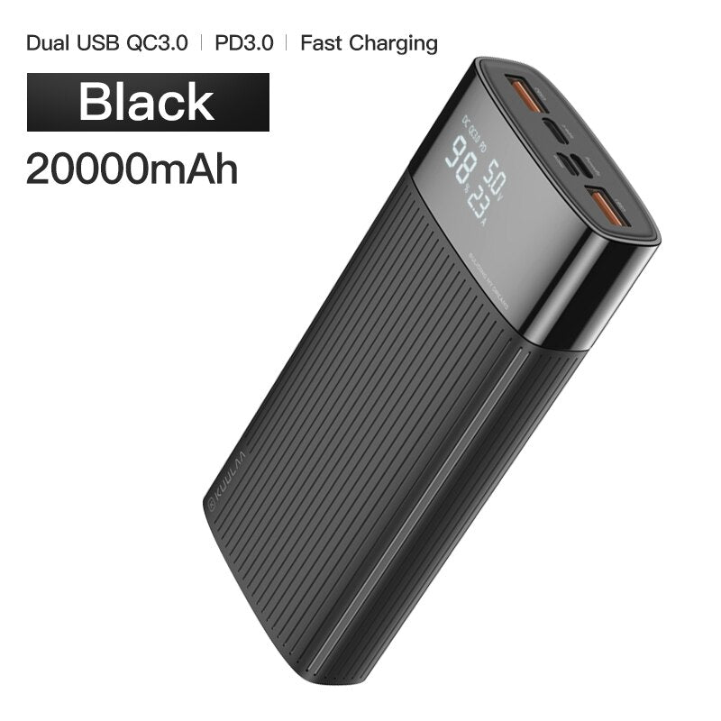 KUULAA 電源銀行 20000mah 急速充電 3.0 ポータブル充電器 PD 高速充電電源銀行 redmi 注 10 9 プロ 9s iphone 12 11