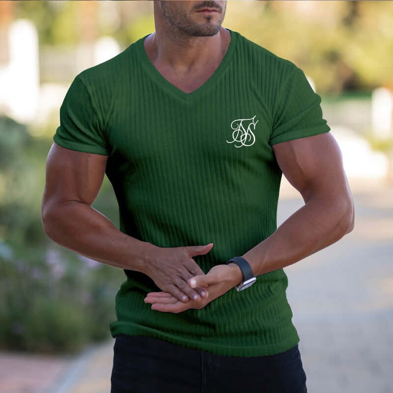 Men's Fashion Silk Shirt - Sport Trend Compression Styling