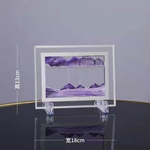 3D Moving Sand Art Picture Round Glass Deep Sea Sandscape In Motion Display Flowing Sand Frame Sand Painting