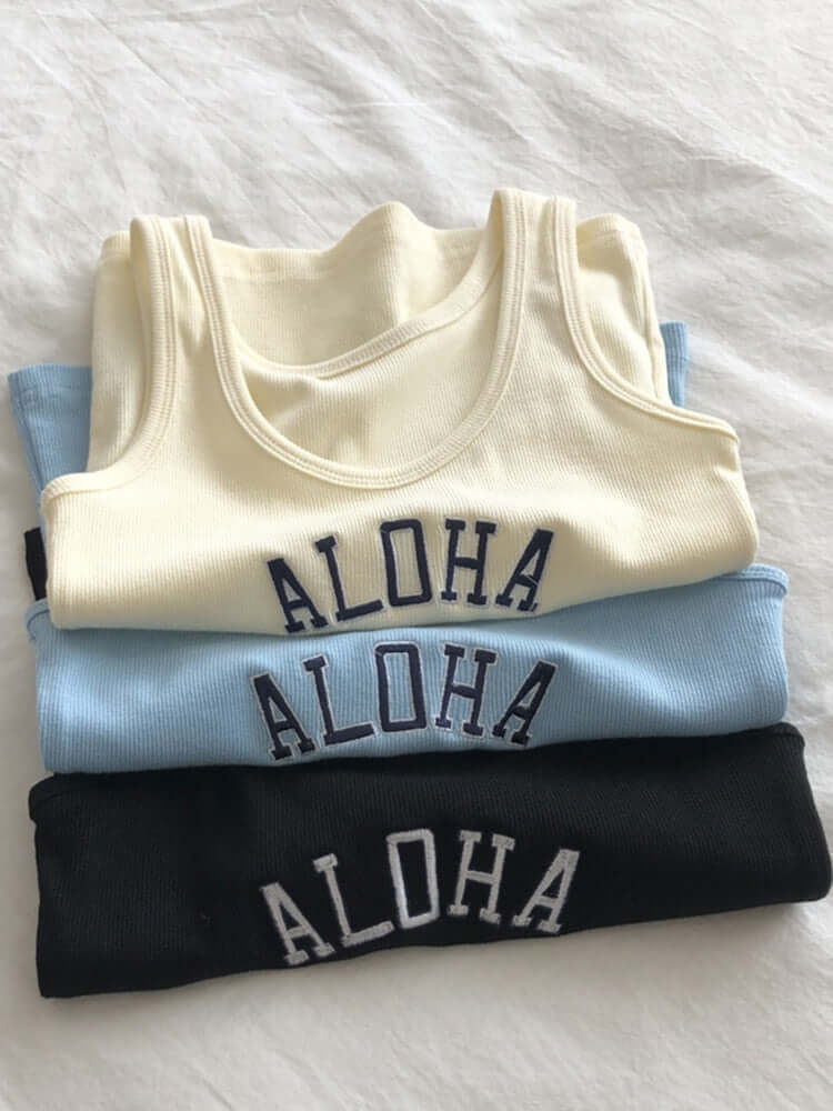 Summer Knitted 'Aloha' Tank Top