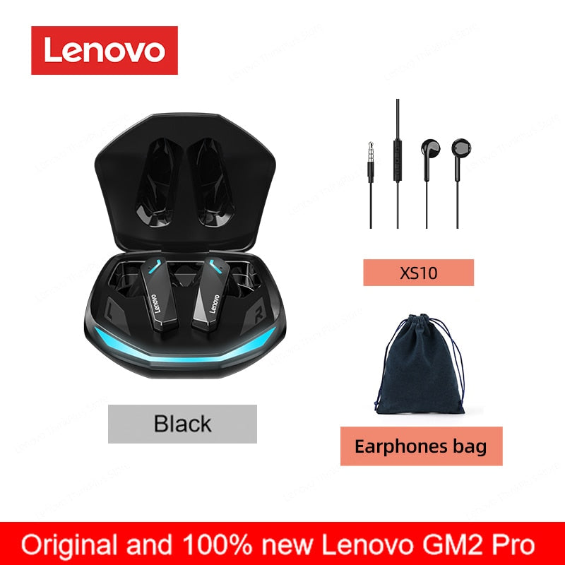 Original Lenovo GM2 Pro 5.3 Earphone Bluetooth Wireless Earbuds Low Latency Headphones HD Call Dual Mode Gaming Headset With Mic