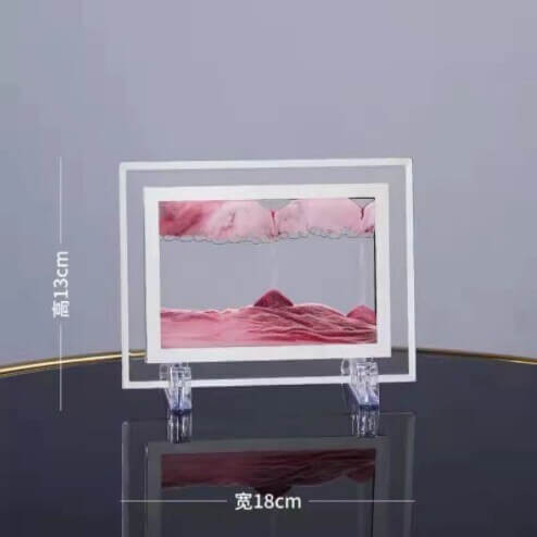 3D Moving Sand Art Picture Round Glass Deep Sea Sandscape In Motion Display Flowing Sand Frame Sand Painting