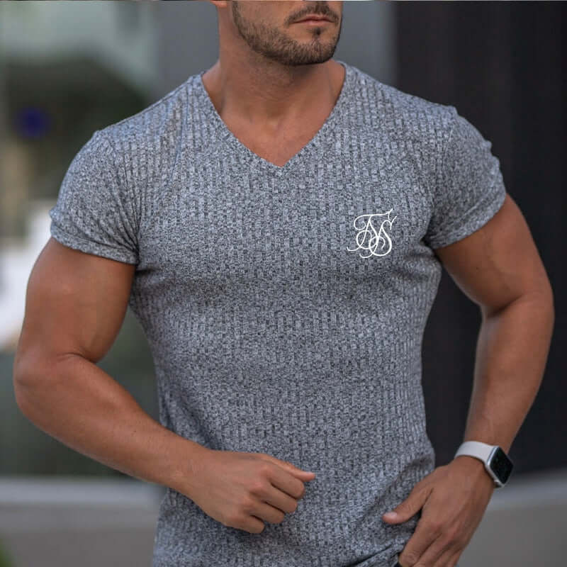 Men's Fashion Silk Shirt - Sport Trend Compression Styling