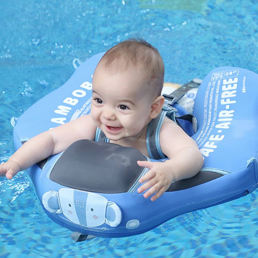 Mambobaby Baby Float Lying Swimming Rings Infant Waist Swim Ring Toddler Swim Trainer Non-inflatable Buoy Pool Accessories Toys