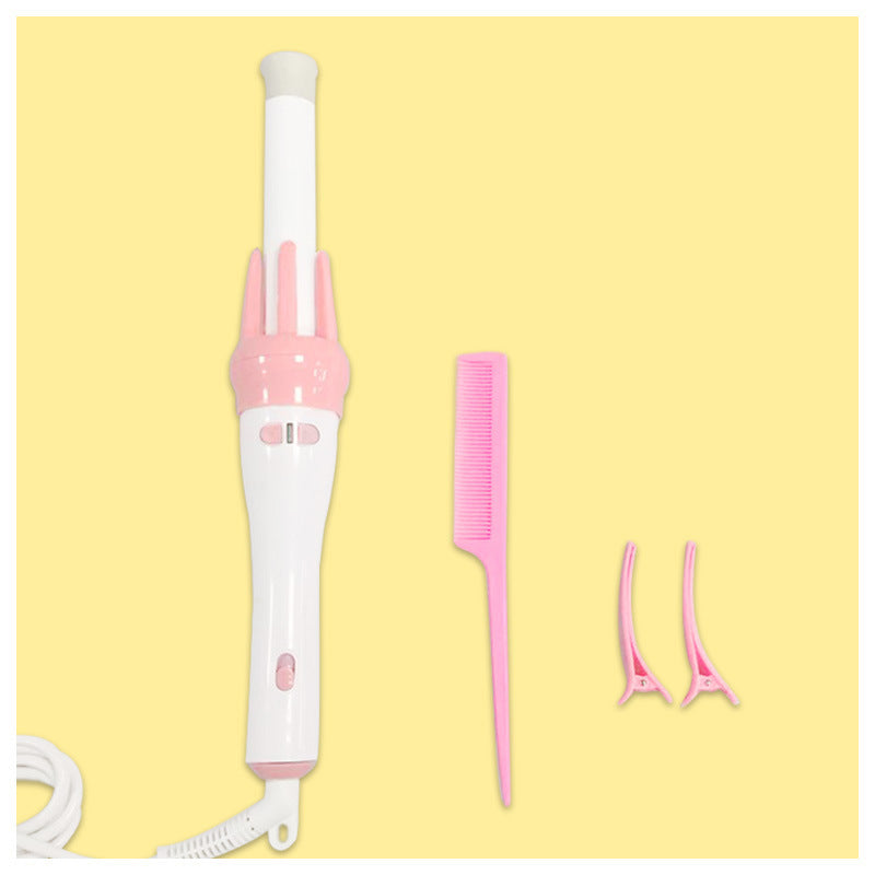 Multi-functional curly straight dual-use curling stick powder white tourmaline ceramic dry and wet dual-use hair straightener