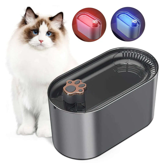 3L Automatic Pet Water Fountain - Ultra-Quiet w/ LED Light