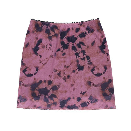 Mini Skirt | Tie Dye Mesh A-Line