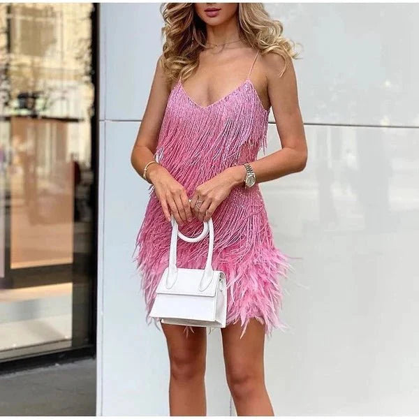 Pink Feather Dress