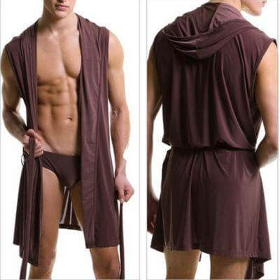 Men's Silk Hooded Pajama Set