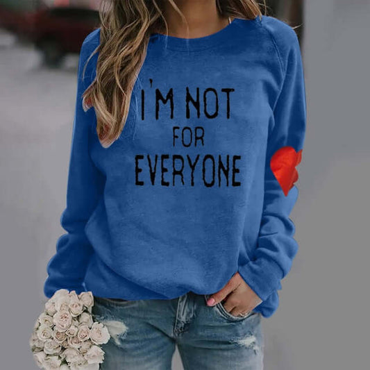 Fashion O-Neck Love Letter Print Sweatshirt