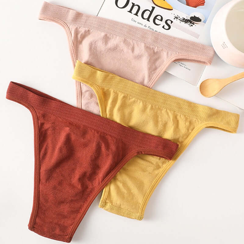 Seamless Solid Thong Panties