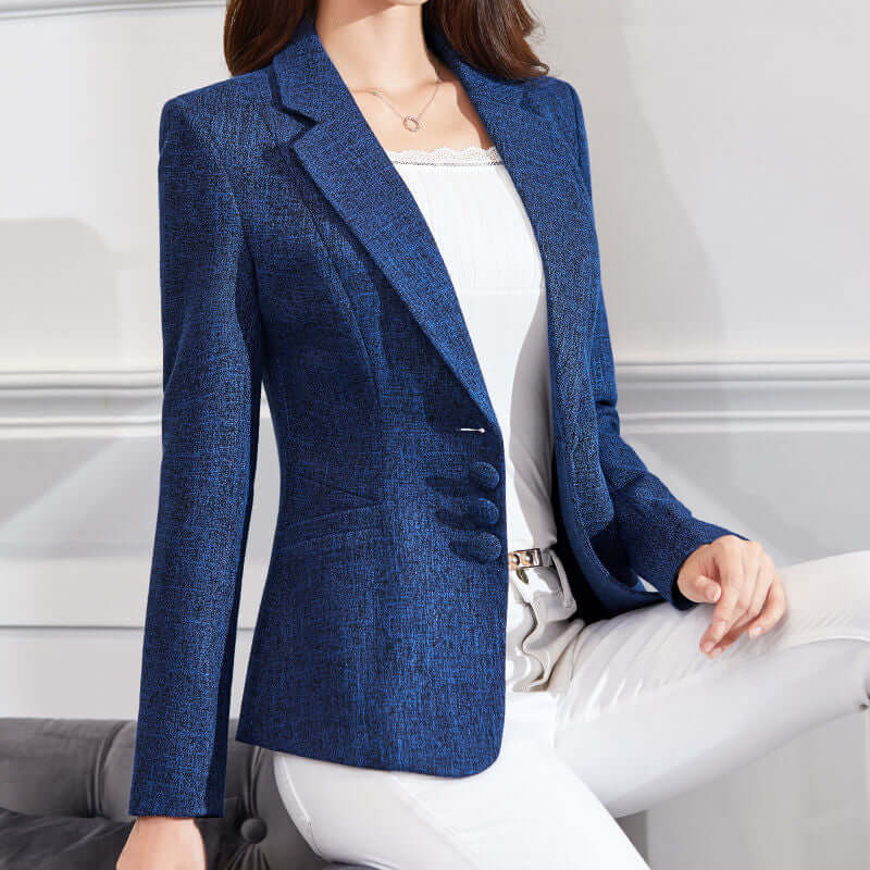 Bytenoisy  6XL Fashion Women Plus Size Blazers Jackets Work Office Lady Suit Slim Single Breasted Business Female Blazer Coats Formal